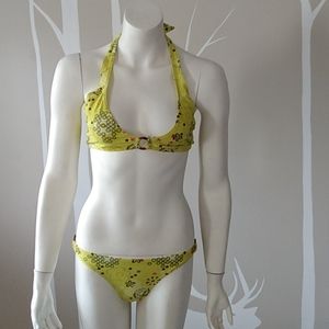 Women's bikini yellow floral size S
